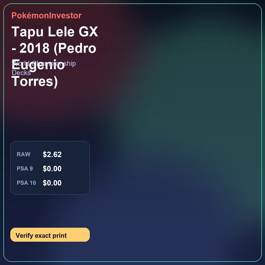 Card research image for Tapu Lele GX - 2018 (Pedro Eugenio Torres)