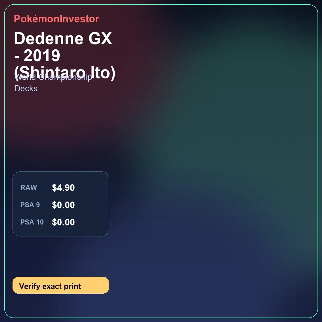 Card research image for Dedenne GX - 2019 (Shintaro Ito)
