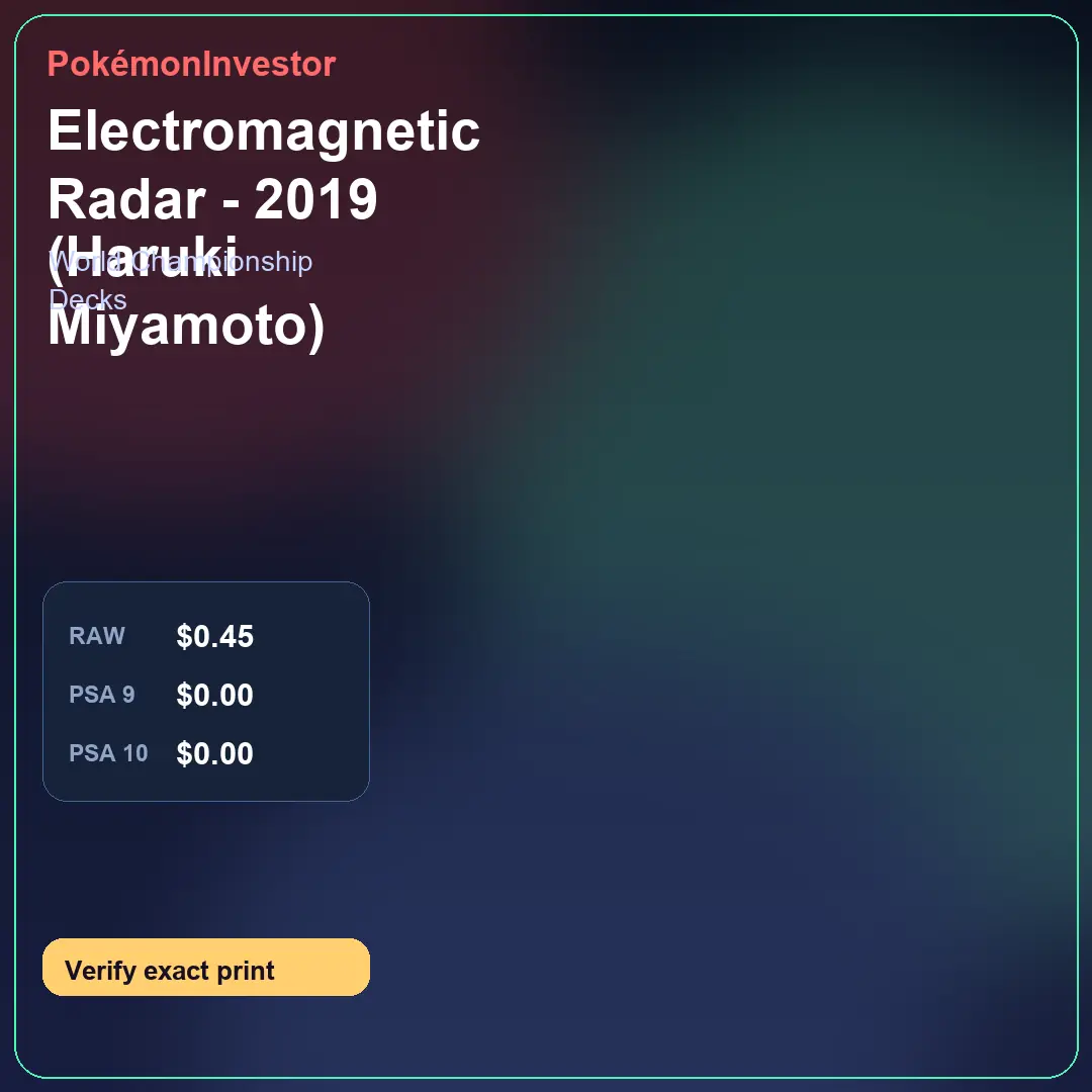 Card research image for Electromagnetic Radar - 2019 (Haruki Miyamoto)
