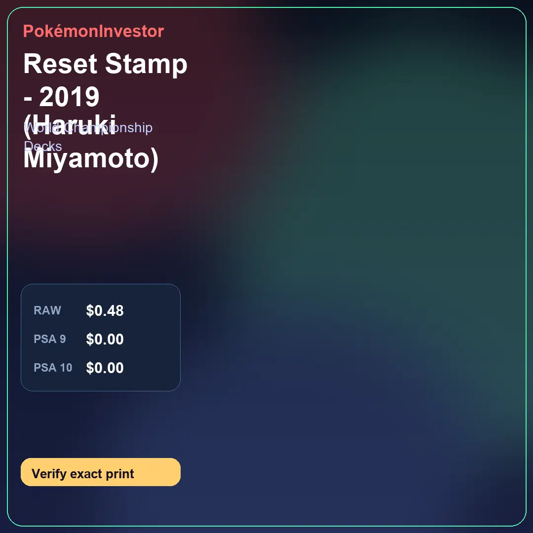 Card research image for Reset Stamp - 2019 (Haruki Miyamoto)