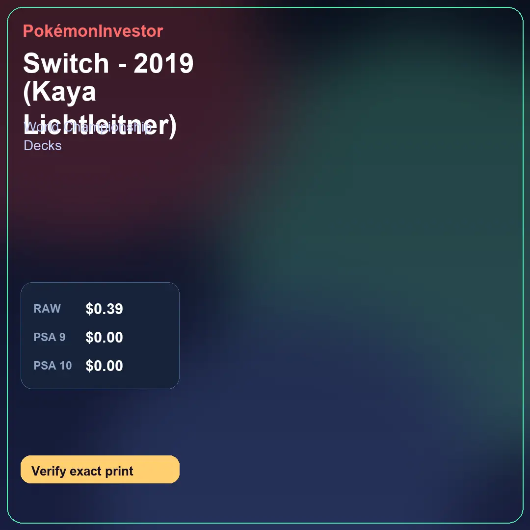 Card research image for Switch - 2019 (Kaya Lichtleitner)