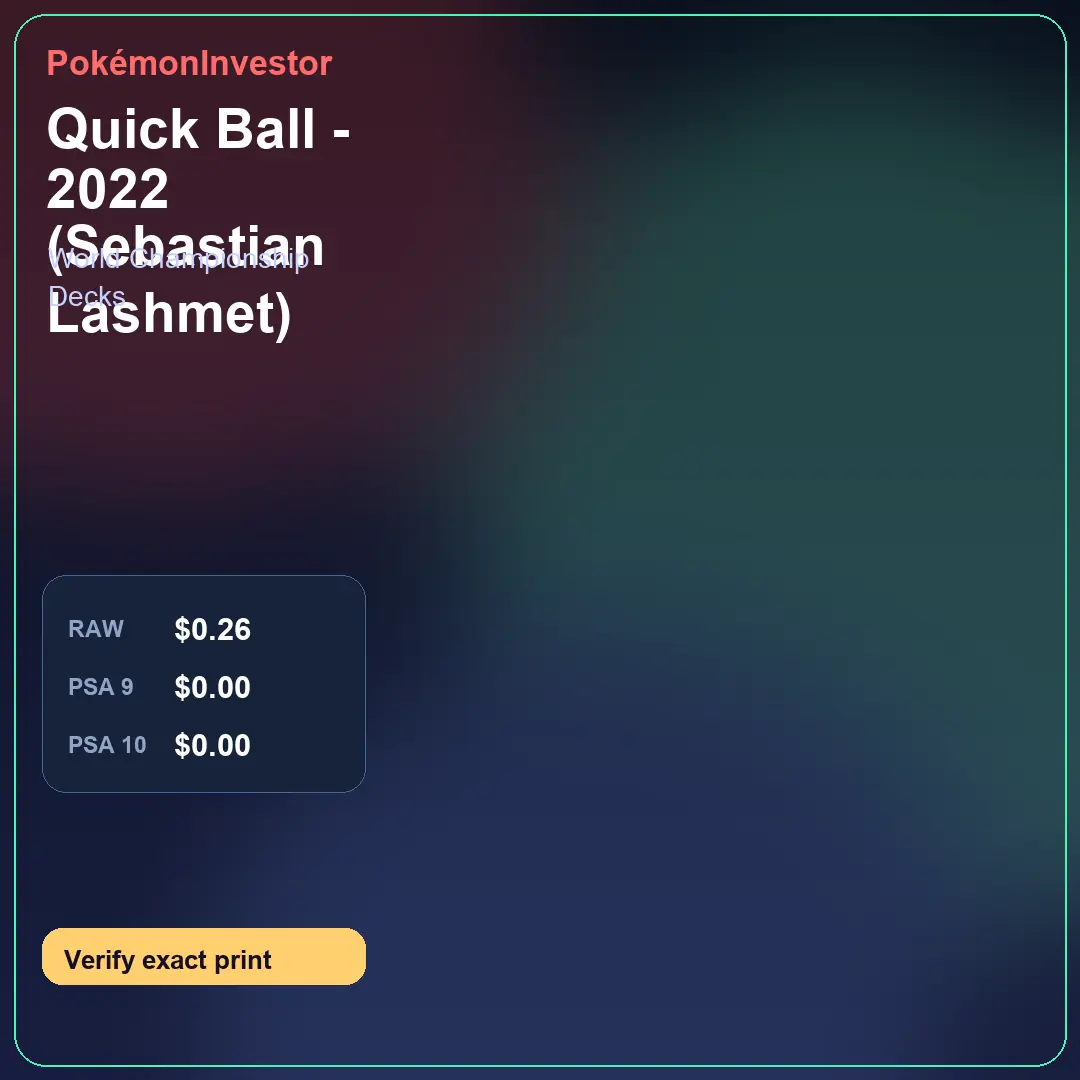 Card research image for Quick Ball - 2022 (Sebastian Lashmet)