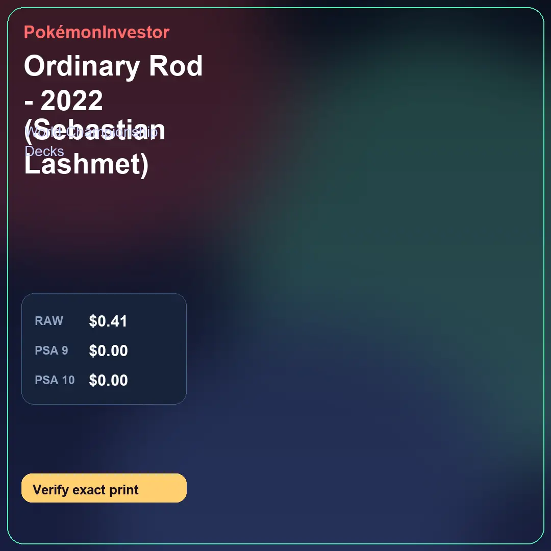 Card research image for Ordinary Rod - 2022 (Sebastian Lashmet)