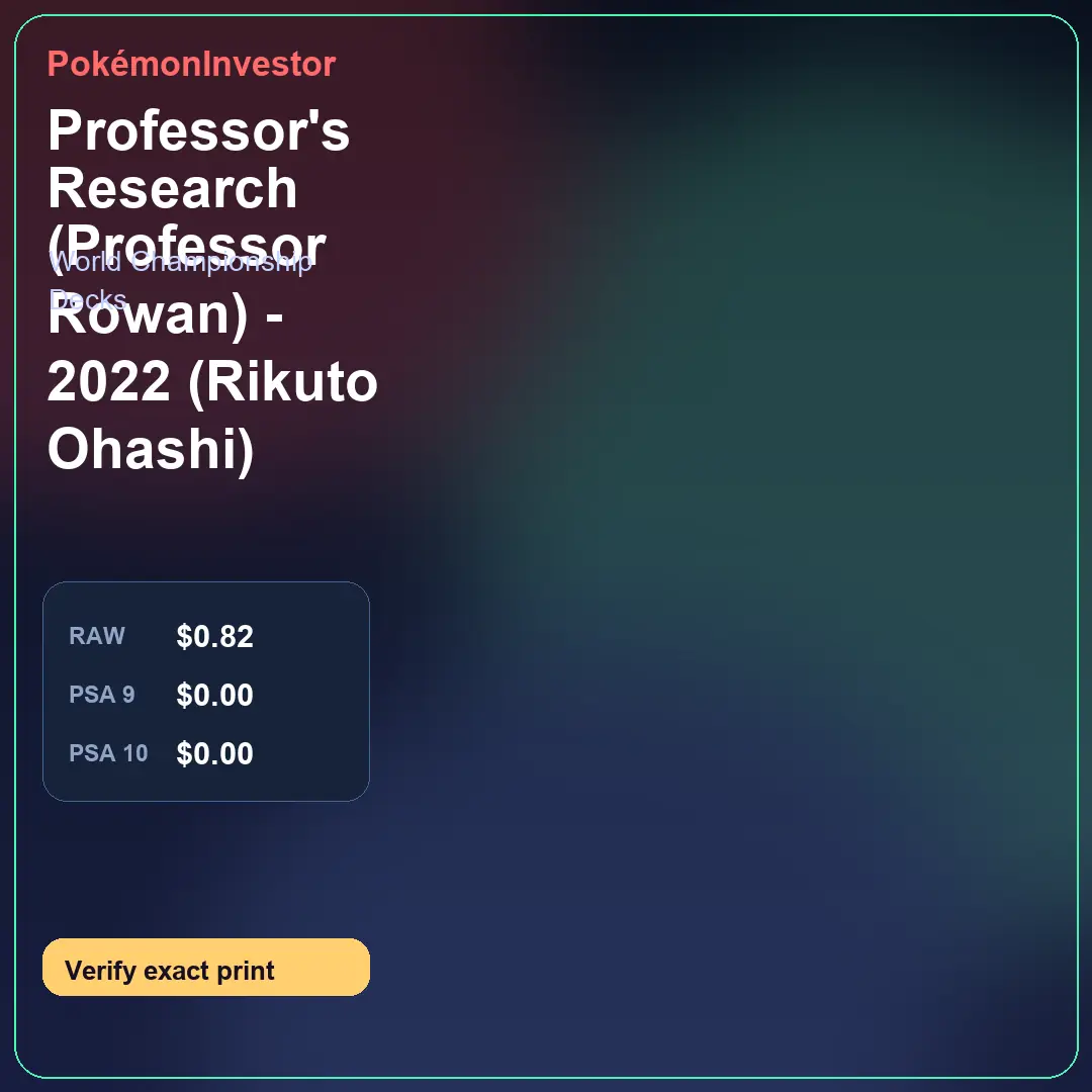 Card research image for Professor's Research (Professor Rowan) - 2022 (Rikuto Ohashi)