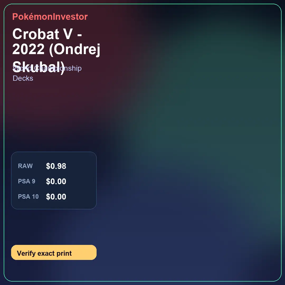 Card research image for Crobat V - 2022 (Ondrej Skubal)
