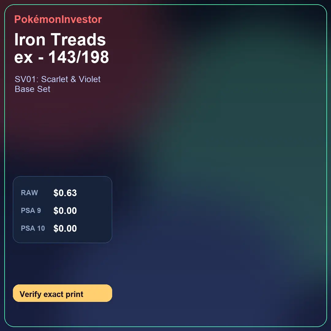 Card research image for Iron Treads ex - 143/198