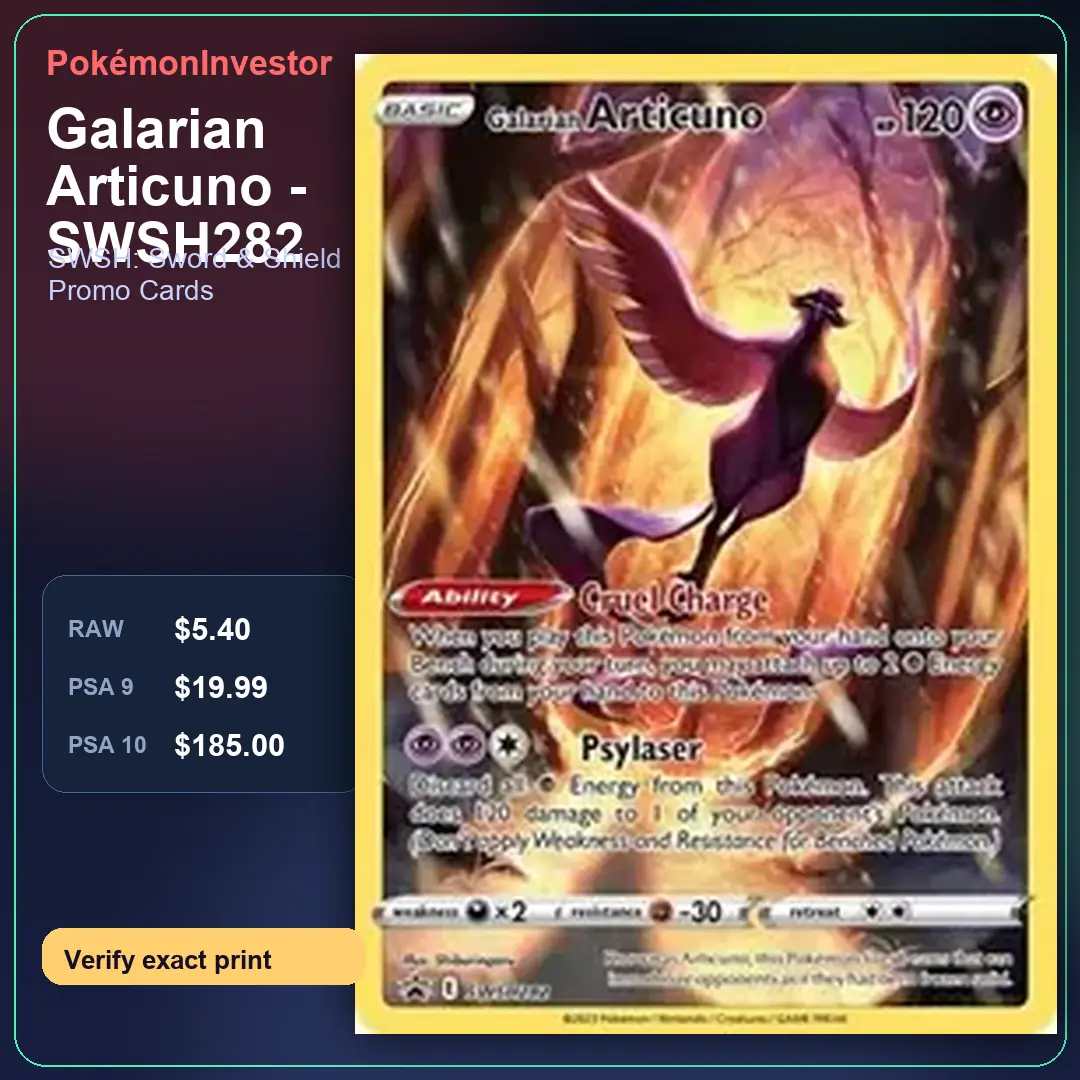 Card research image for Galarian Articuno - SWSH282