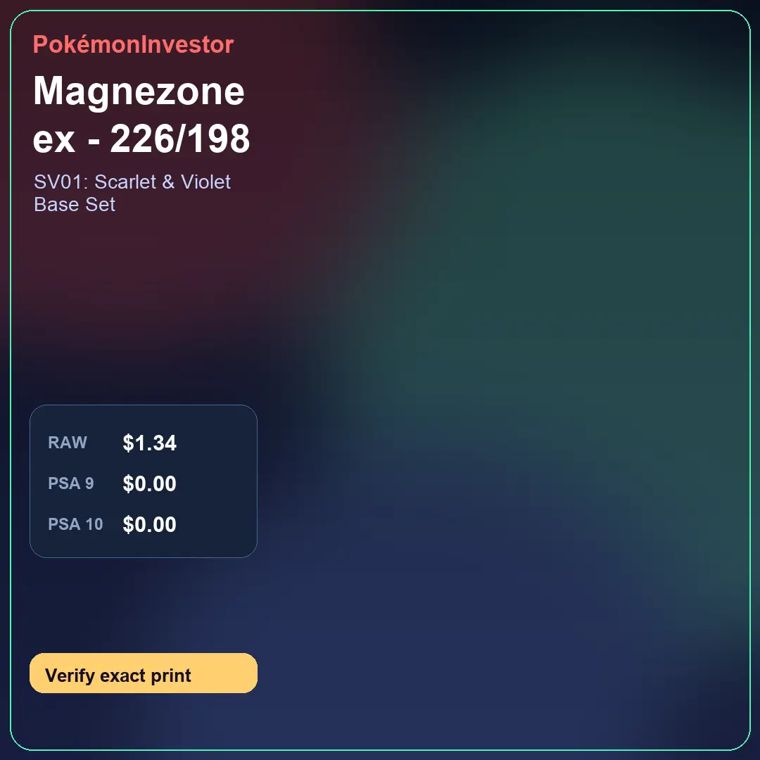 Card research image for Magnezone ex - 226/198