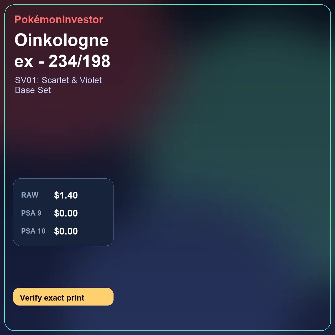 Card research image for Oinkologne ex - 234/198