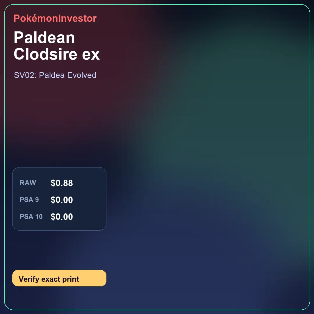 Card research image for Paldean Clodsire ex