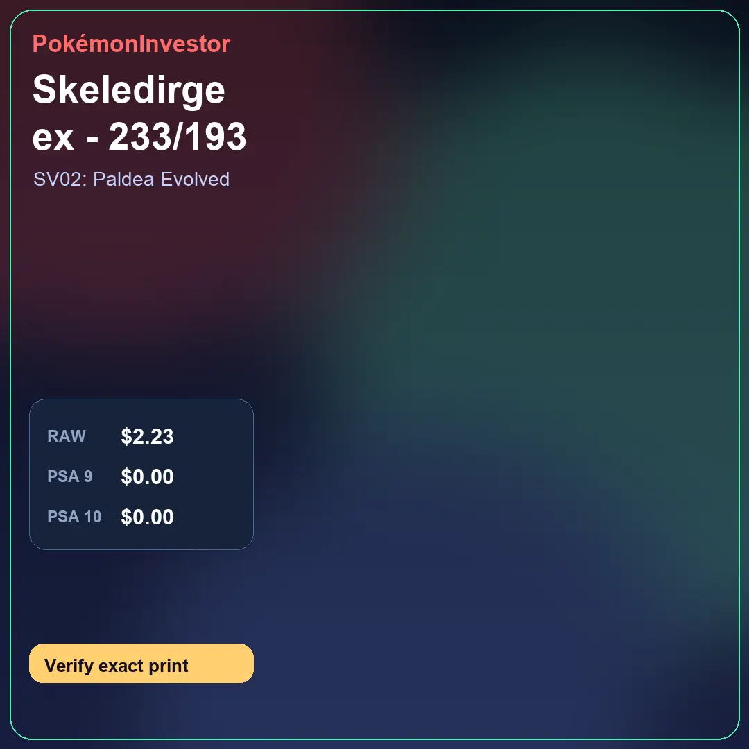 Card research image for Skeledirge ex - 233/193