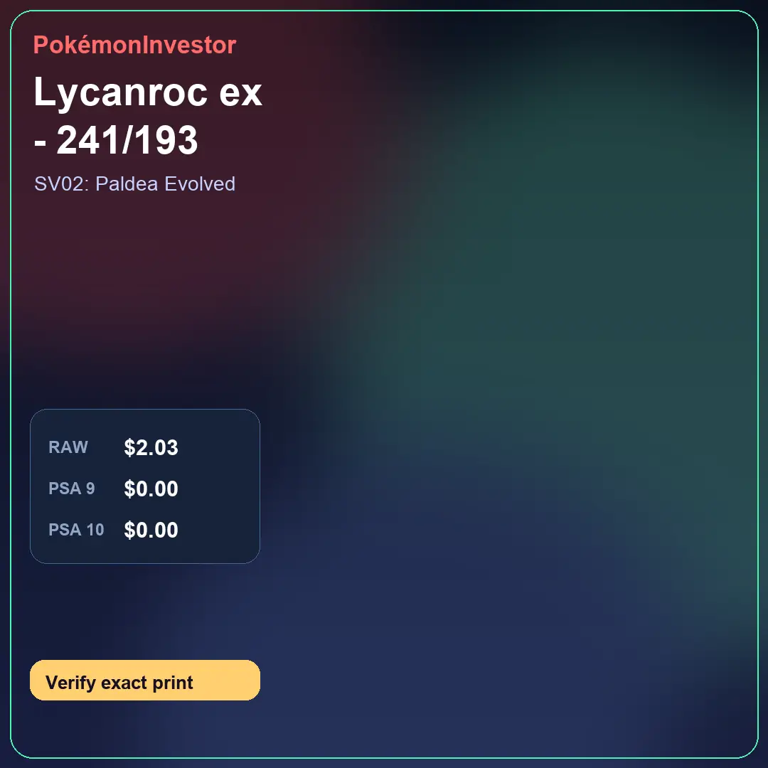 Card research image for Lycanroc ex - 241/193