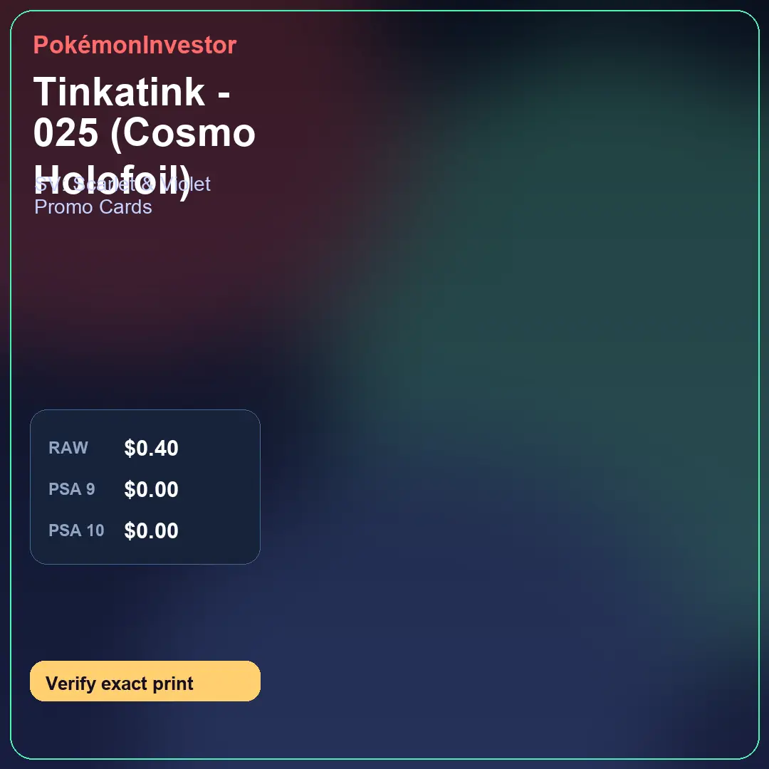 Card research image for Tinkatink - 025 (Cosmo Holofoil)