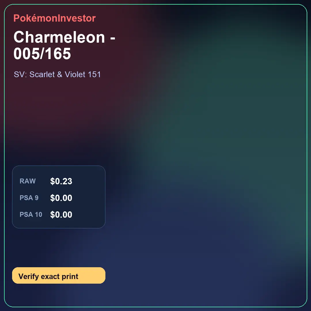 Card research image for Charmeleon - 005/165