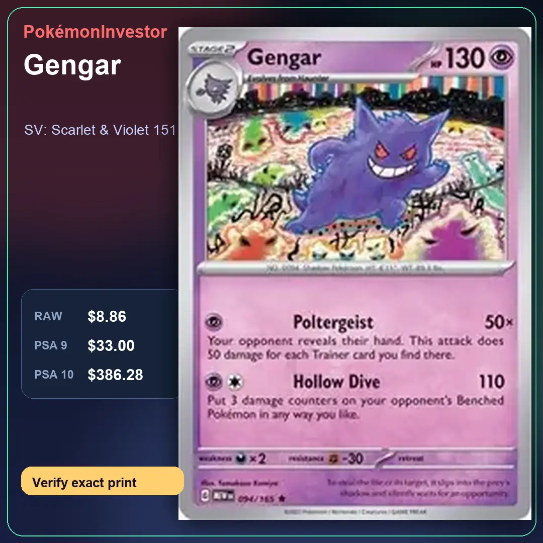 Card research image for Gengar