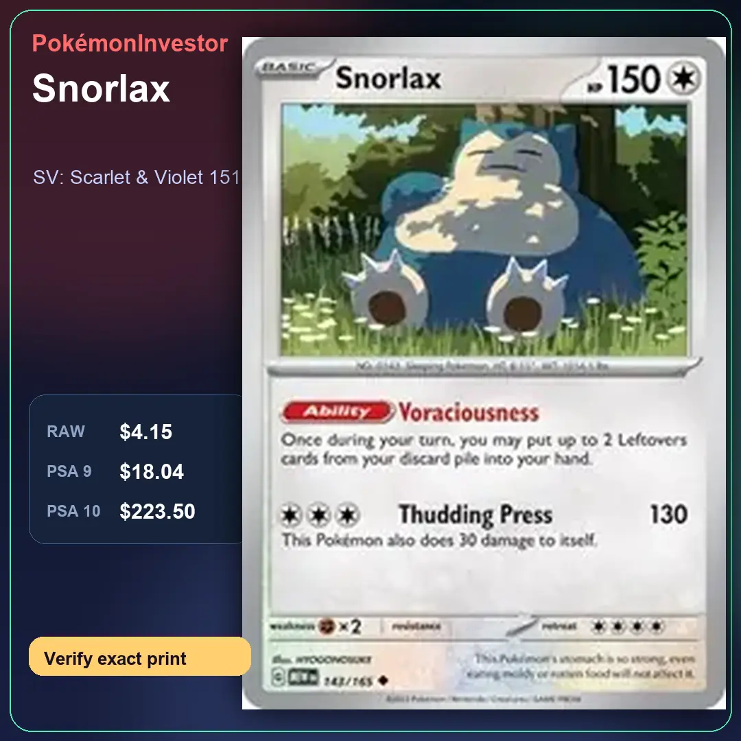 Card research image for Snorlax