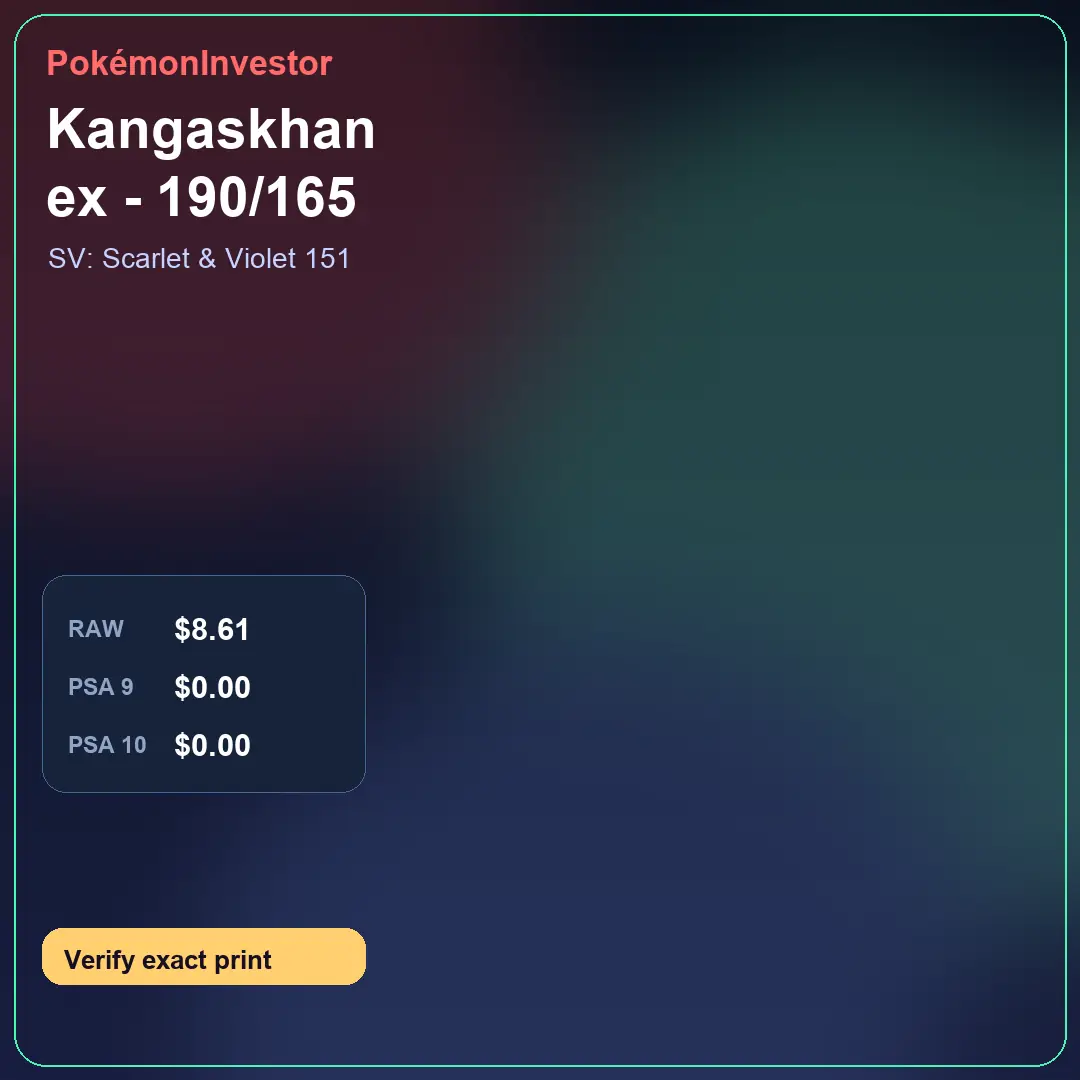 Card research image for Kangaskhan ex - 190/165