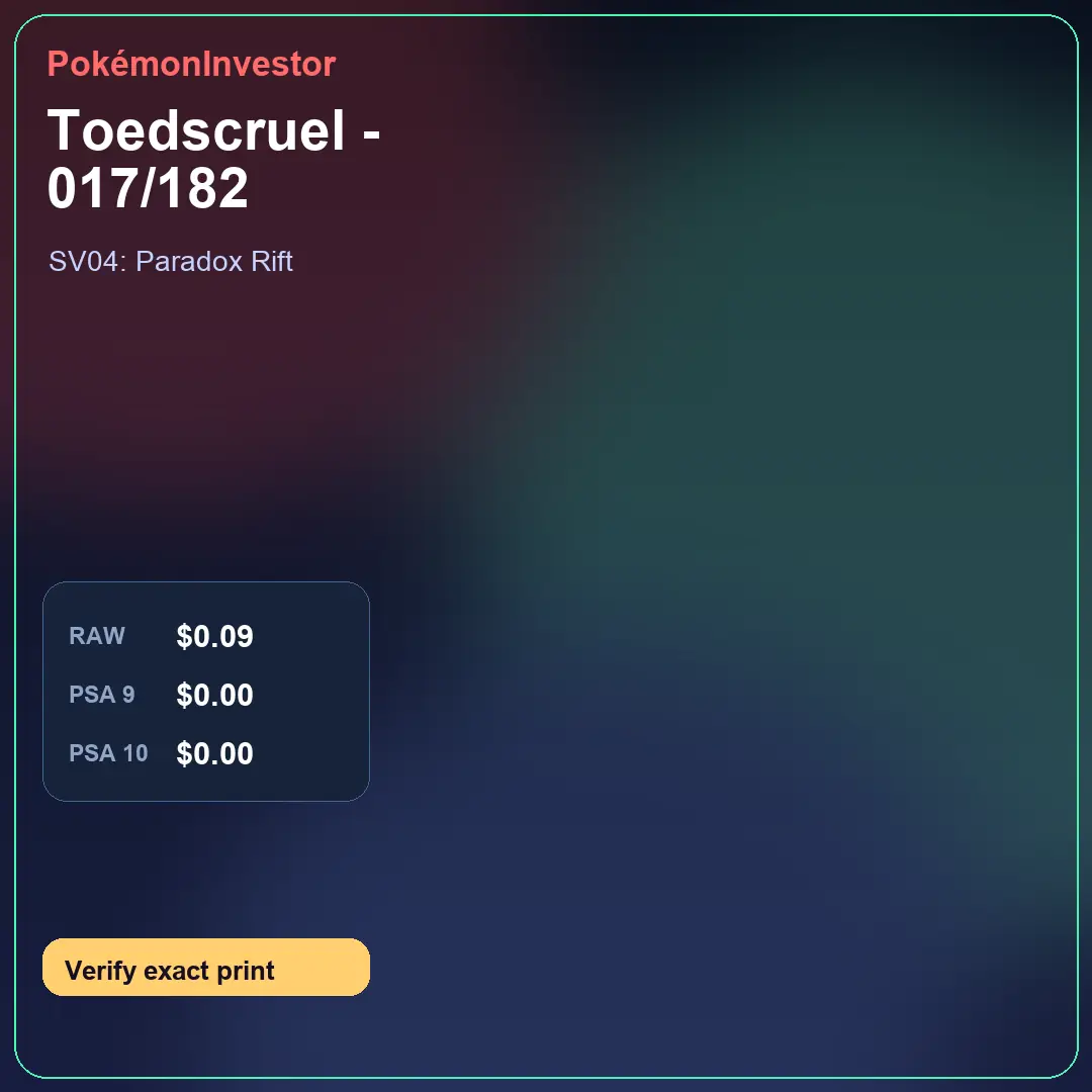 Card research image for Toedscruel - 017/182
