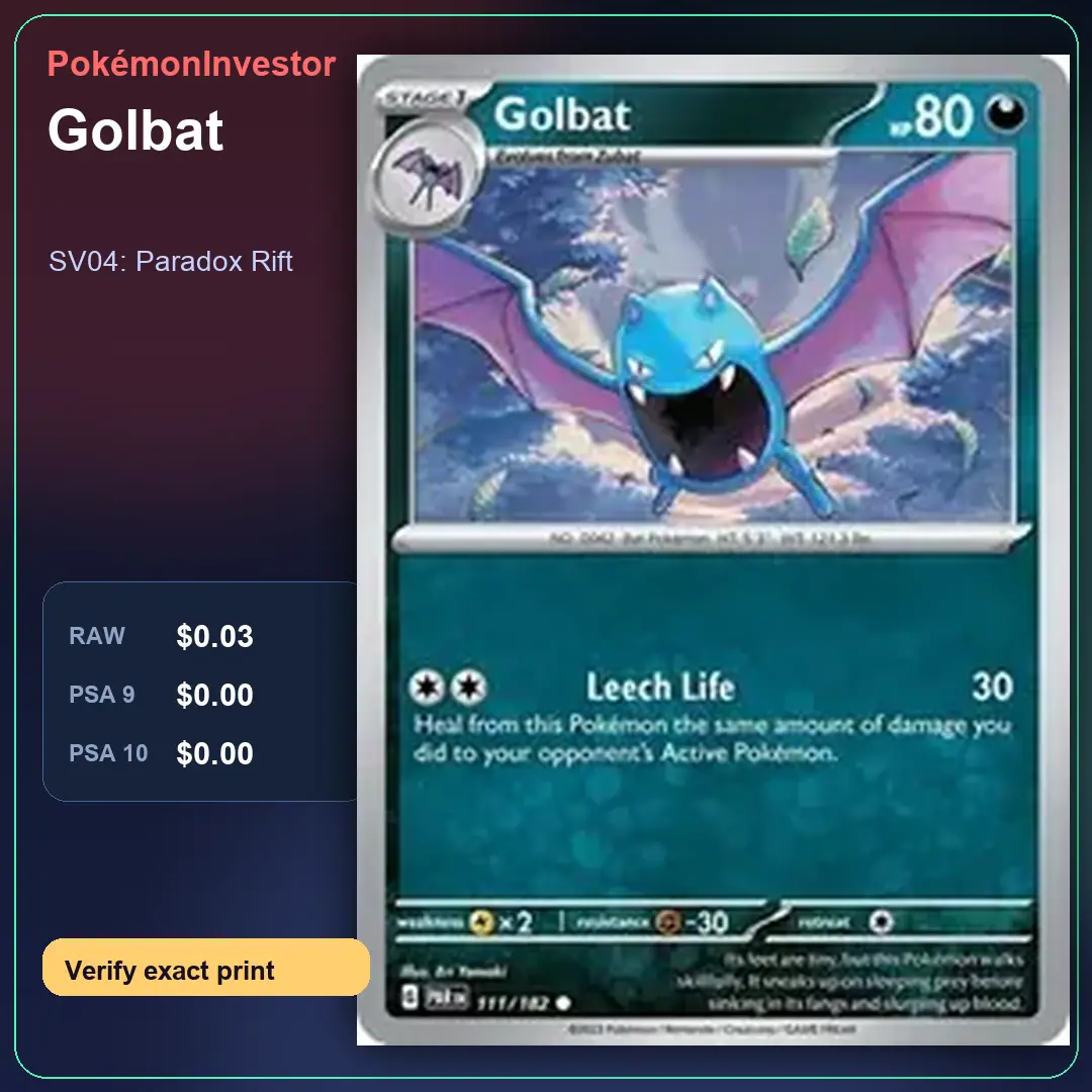 Card research image for Golbat