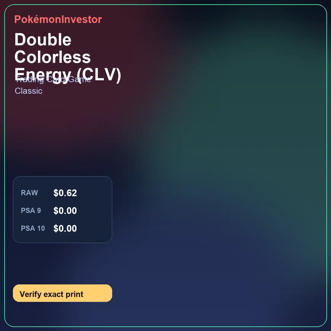 Card research image for Double Colorless Energy (CLV)