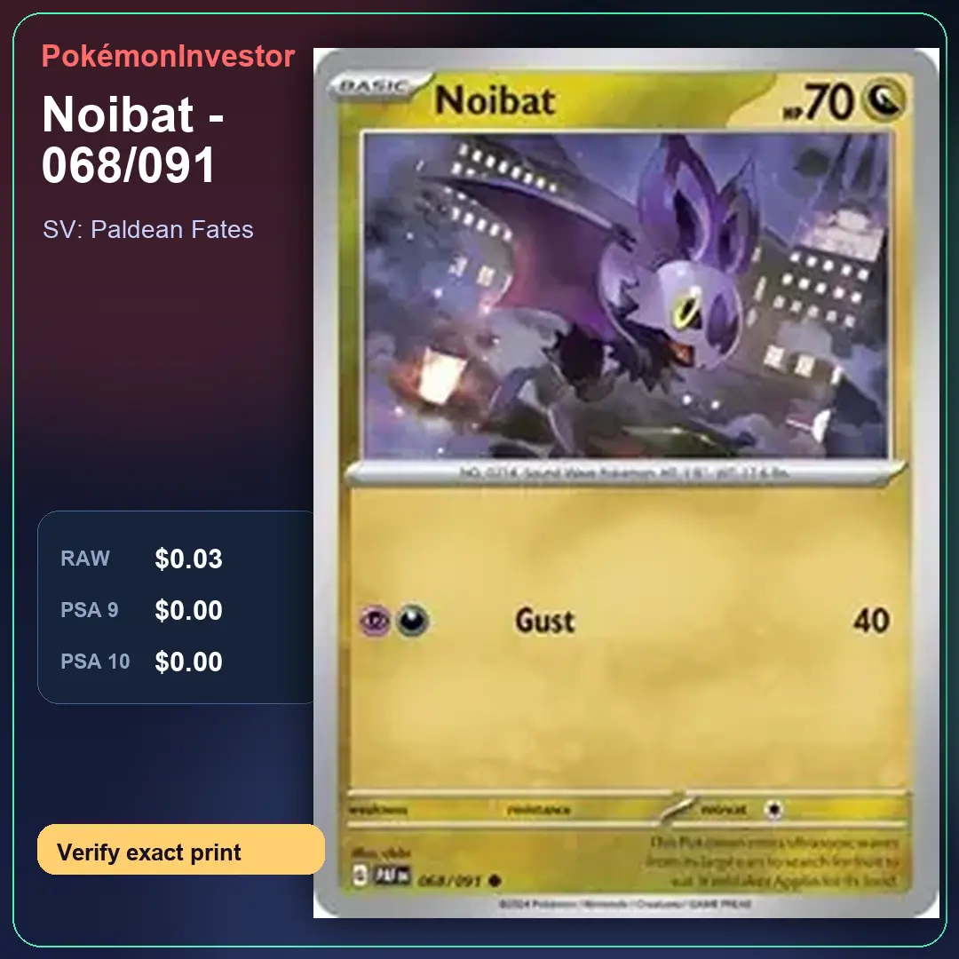 Card research image for Noibat - 068/091