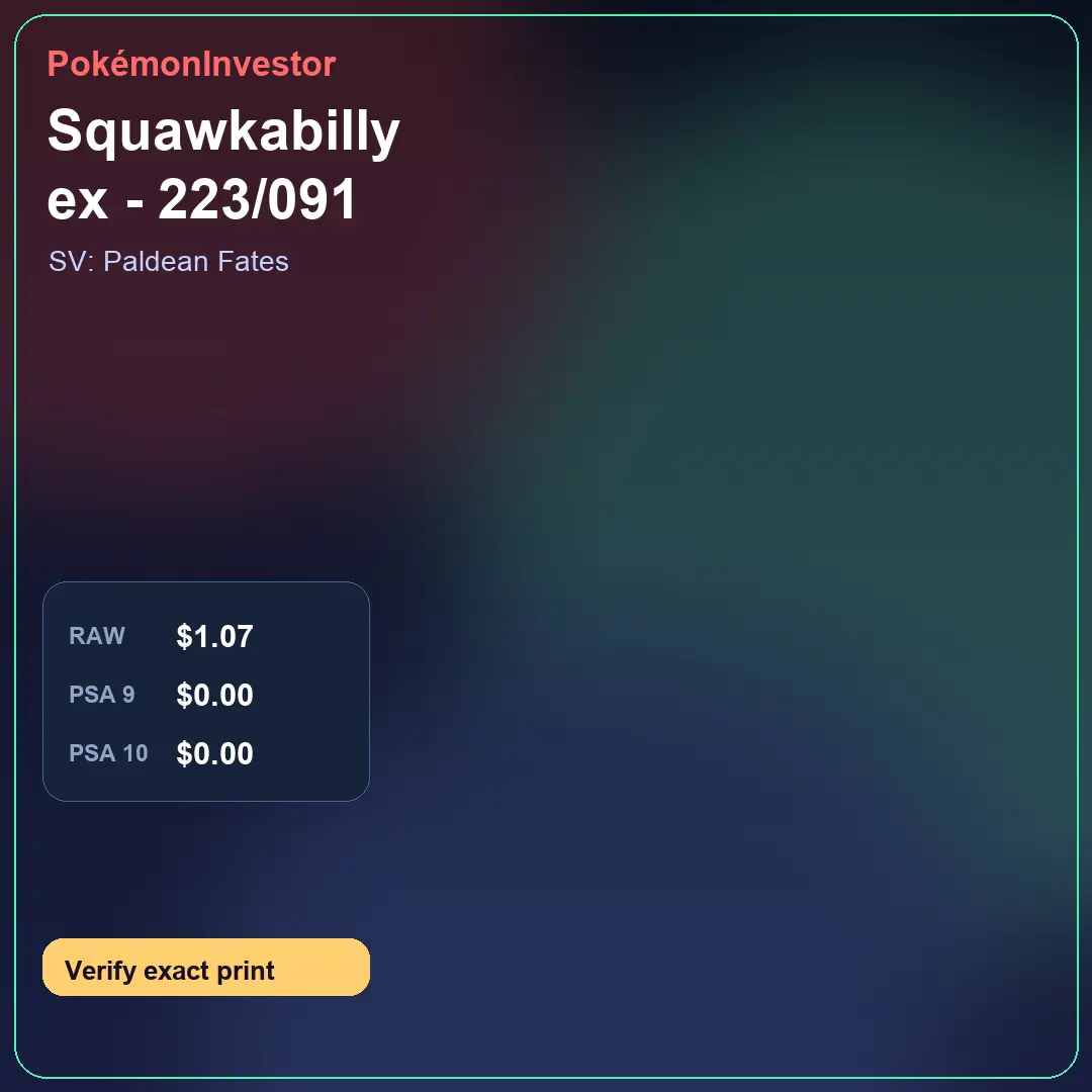 Card research image for Squawkabilly ex - 223/091
