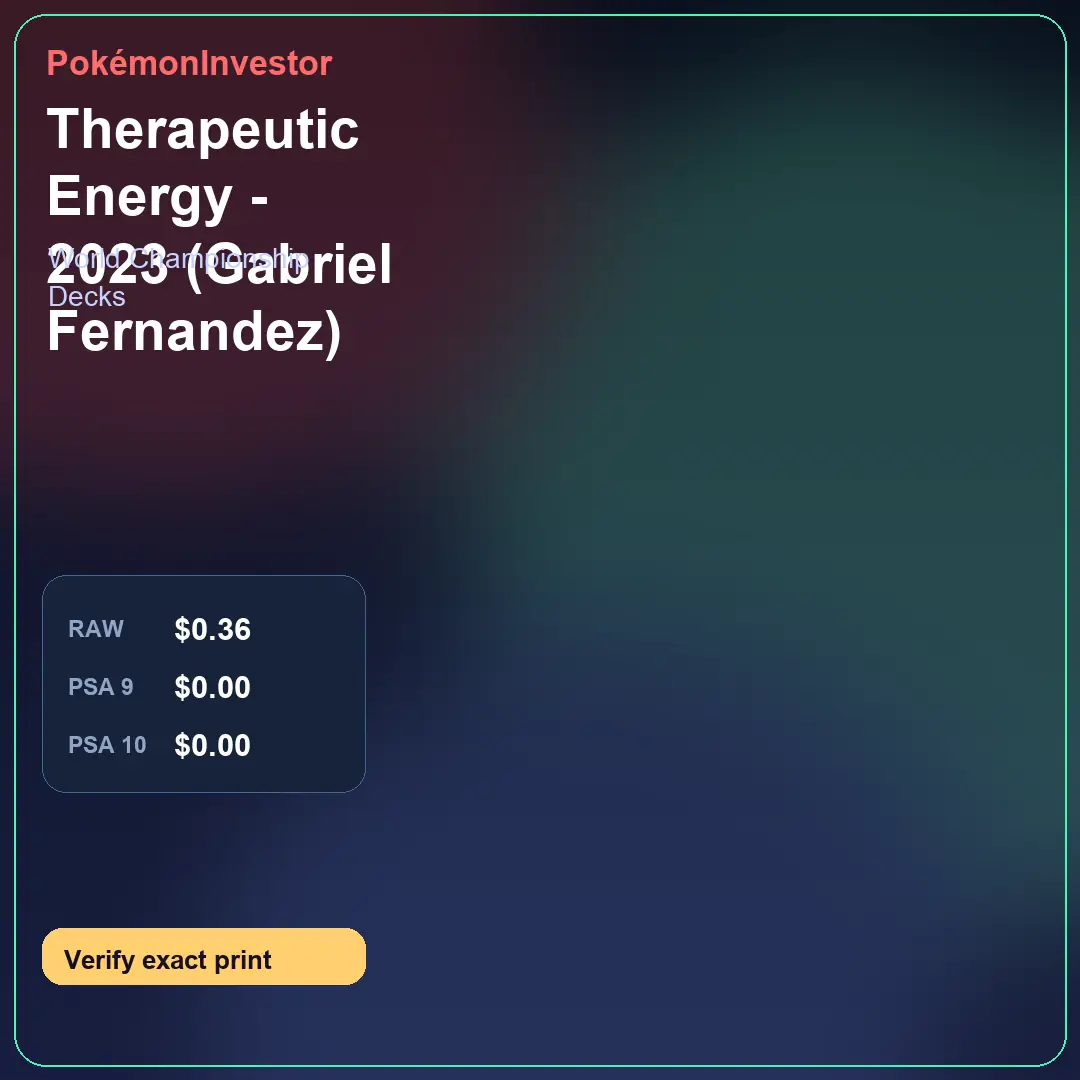 Card research image for Therapeutic Energy - 2023 (Gabriel Fernandez)
