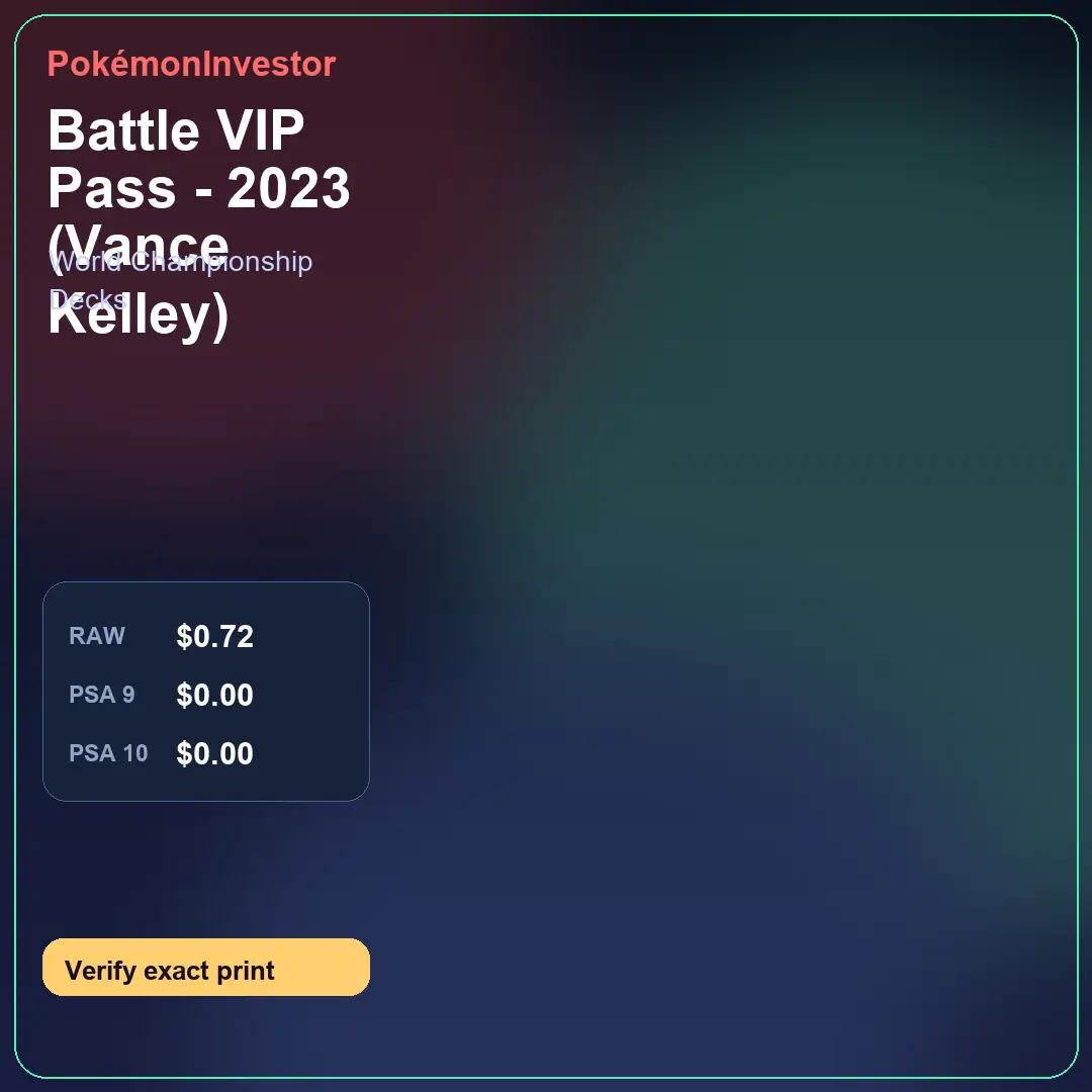 Card research image for Battle VIP Pass - 2023 (Vance Kelley)
