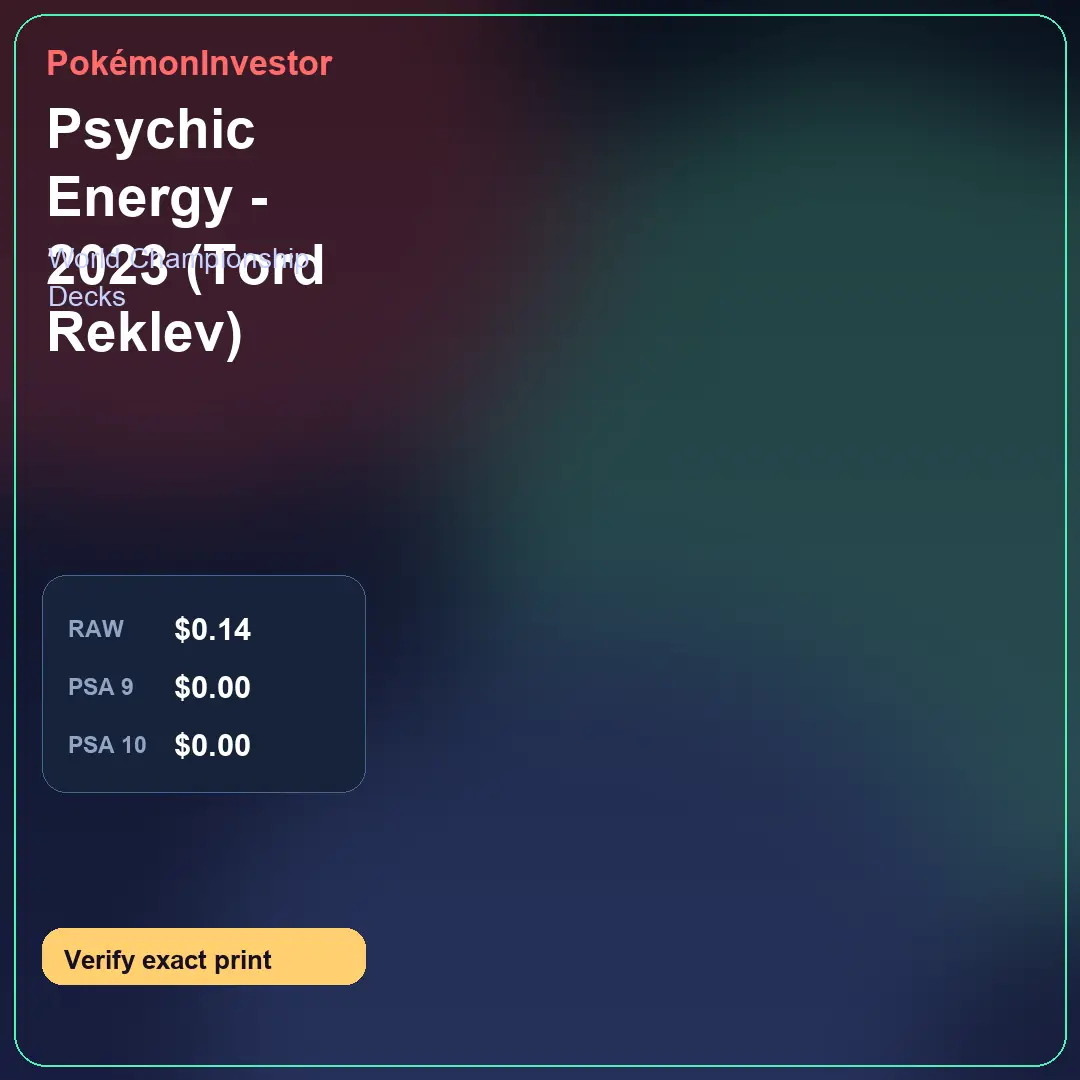 Card research image for Psychic Energy - 2023 (Tord Reklev)