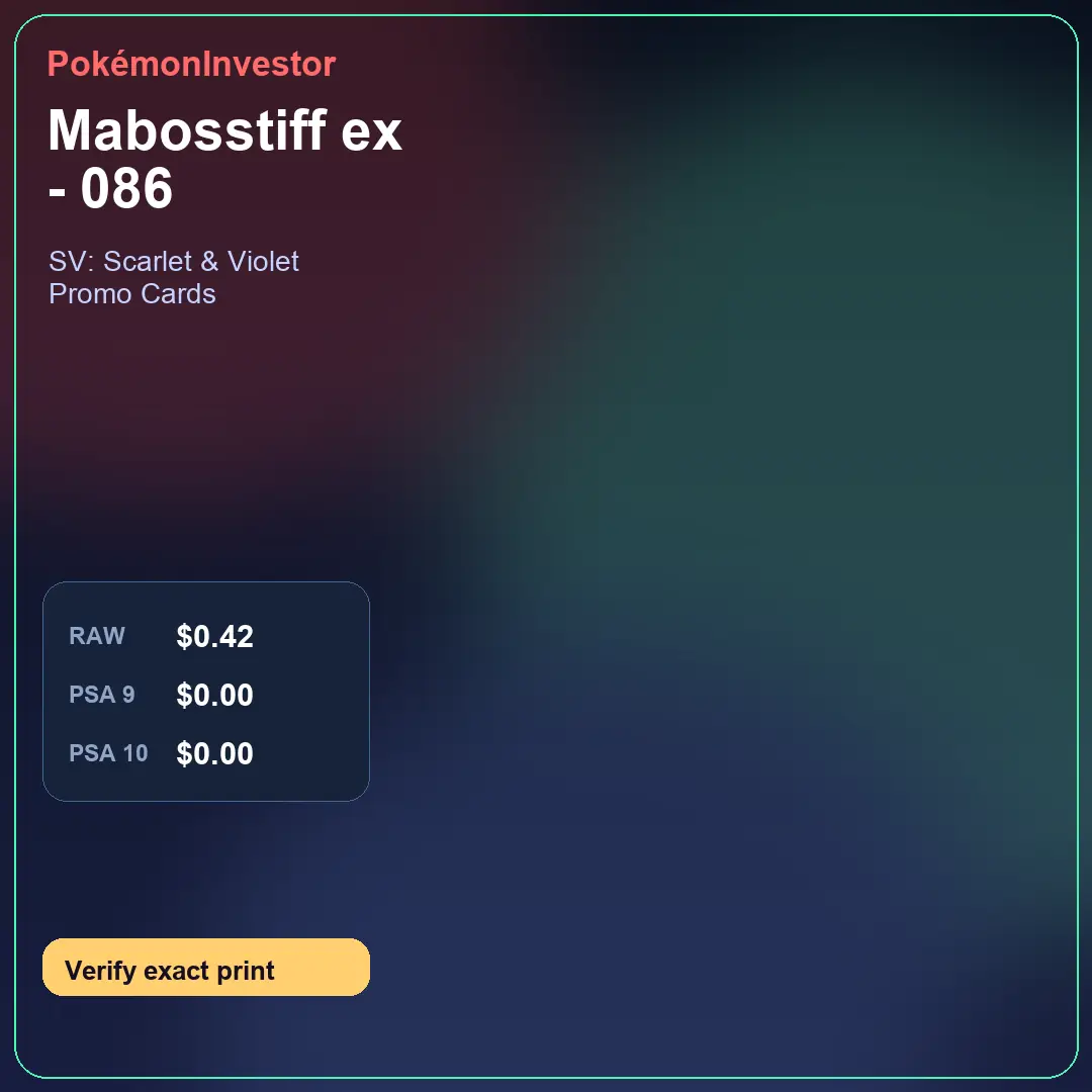 Card research image for Mabosstiff ex - 086