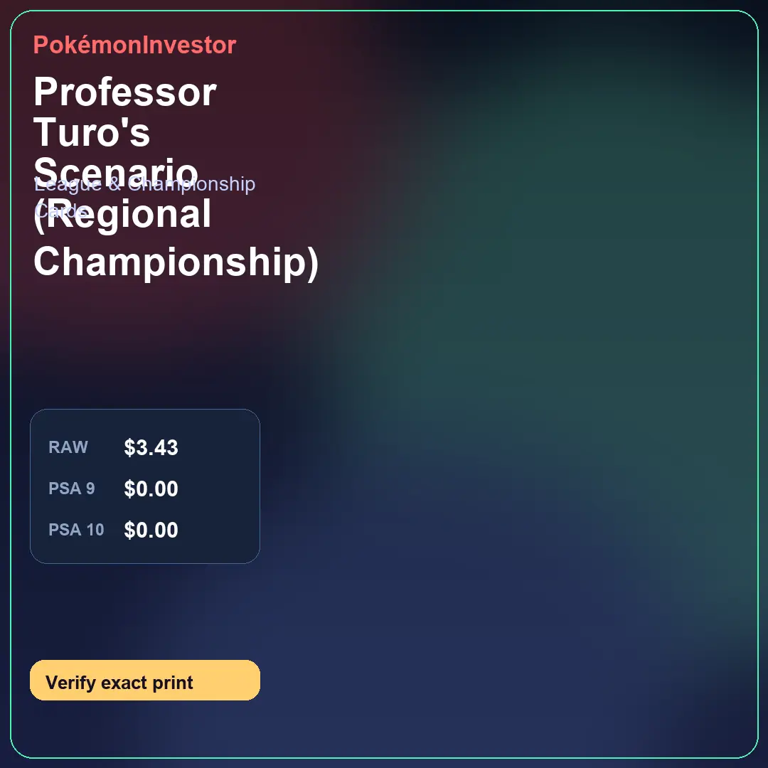 Card research image for Professor Turo's Scenario (Regional Championship)