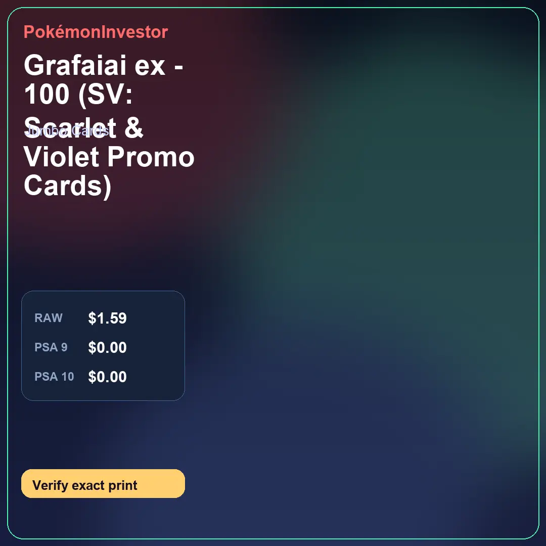 Card research image for Grafaiai ex - 100 (SV: Scarlet & Violet Promo Cards)