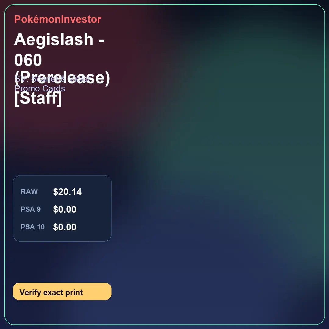 Card research image for Aegislash - 060 (Prerelease) [Staff]