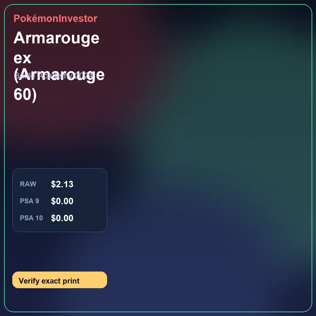 Card research image for Armarouge ex (Armarouge 60)