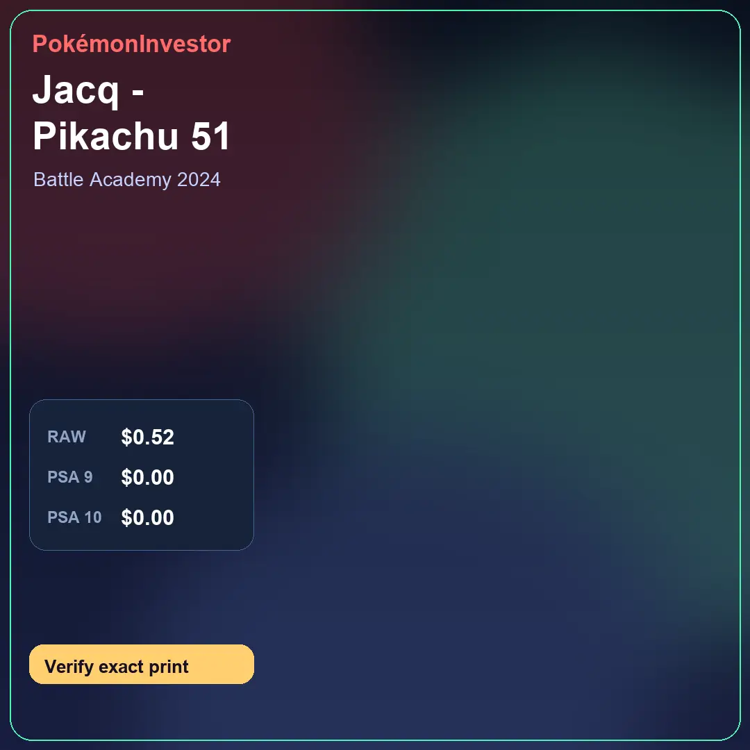 Card research image for Jacq - Pikachu 51