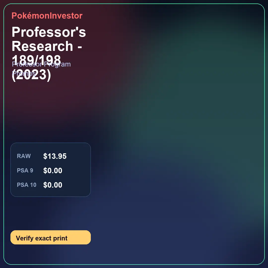 Card research image for Professor's Research - 189/198 (2023)