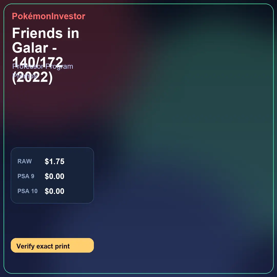 Card research image for Friends in Galar - 140/172 (2022)