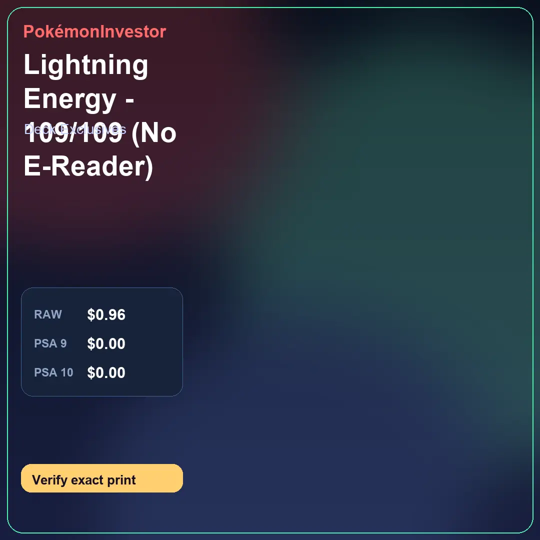 Card research image for Lightning Energy - 109/109 (No E-Reader)