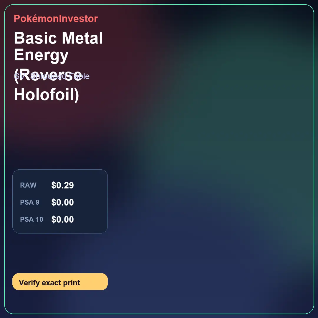 Card research image for Basic Metal Energy (Reverse Holofoil)