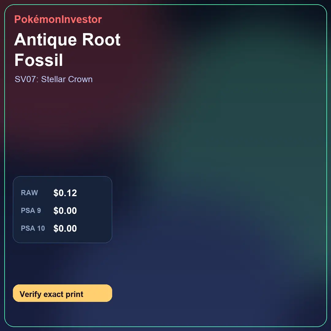 Card research image for Antique Root Fossil