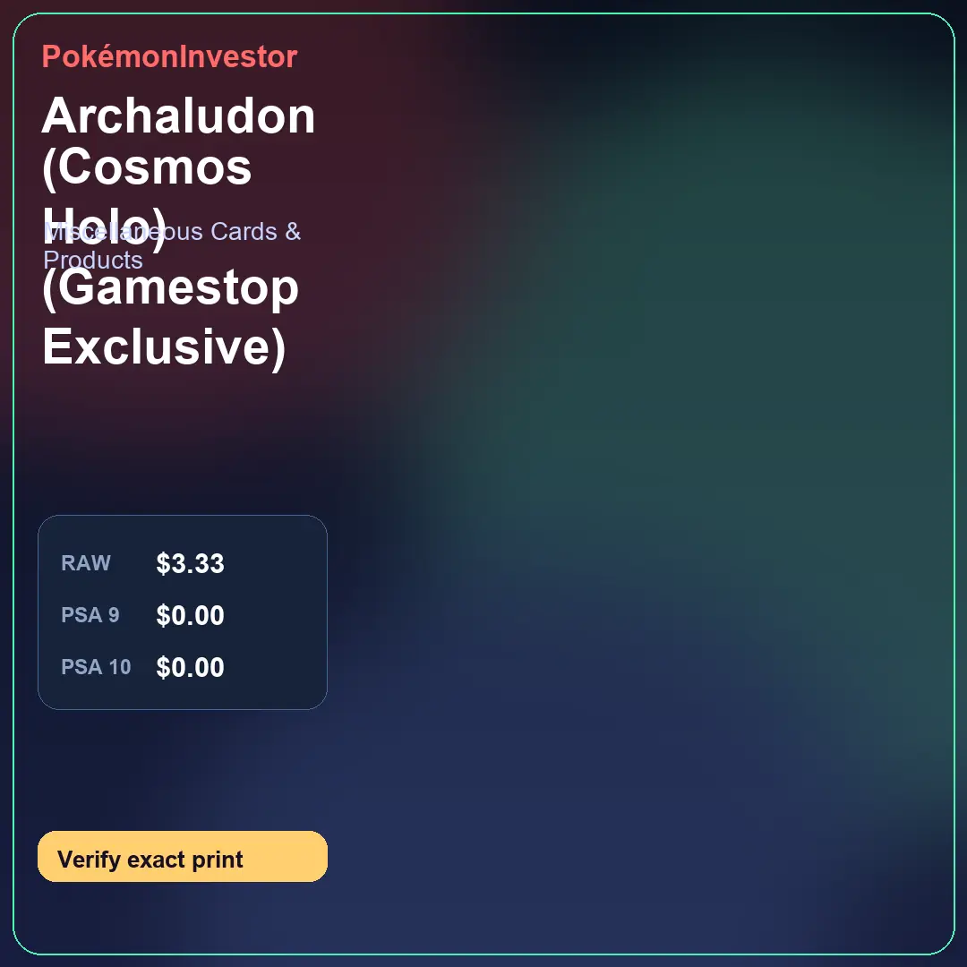 Card research image for Archaludon (Cosmos Holo) (Gamestop Exclusive)