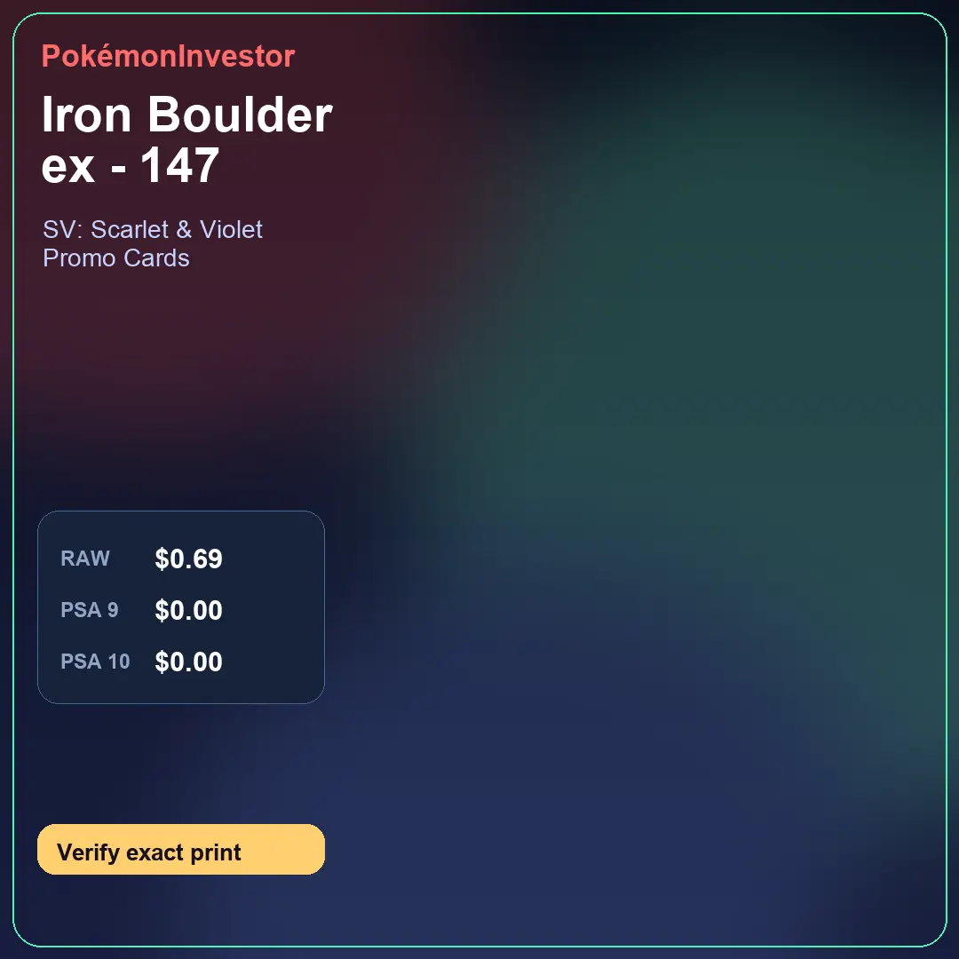 Card research image for Iron Boulder ex - 147