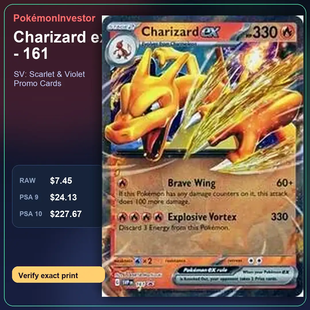 Card research image for Charizard ex - 161