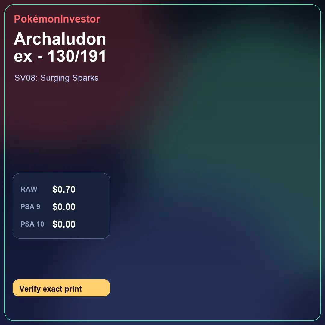 Card research image for Archaludon ex - 130/191