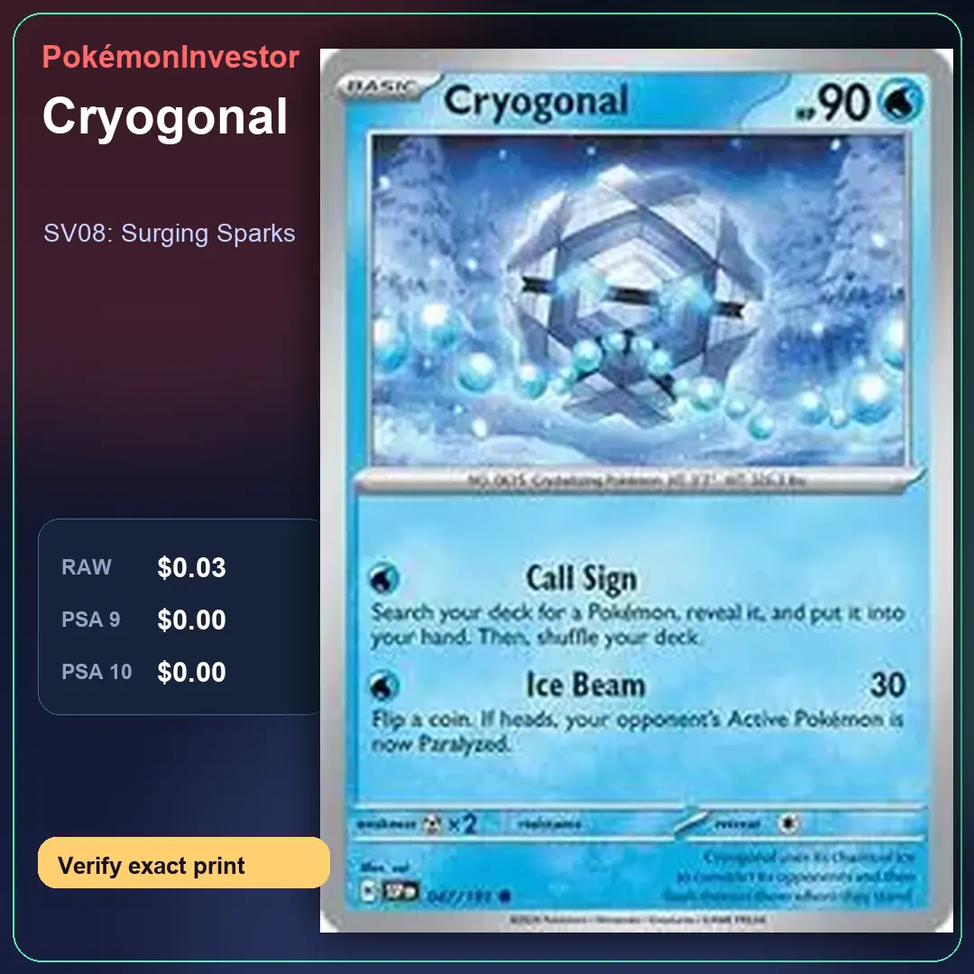Card research image for Cryogonal