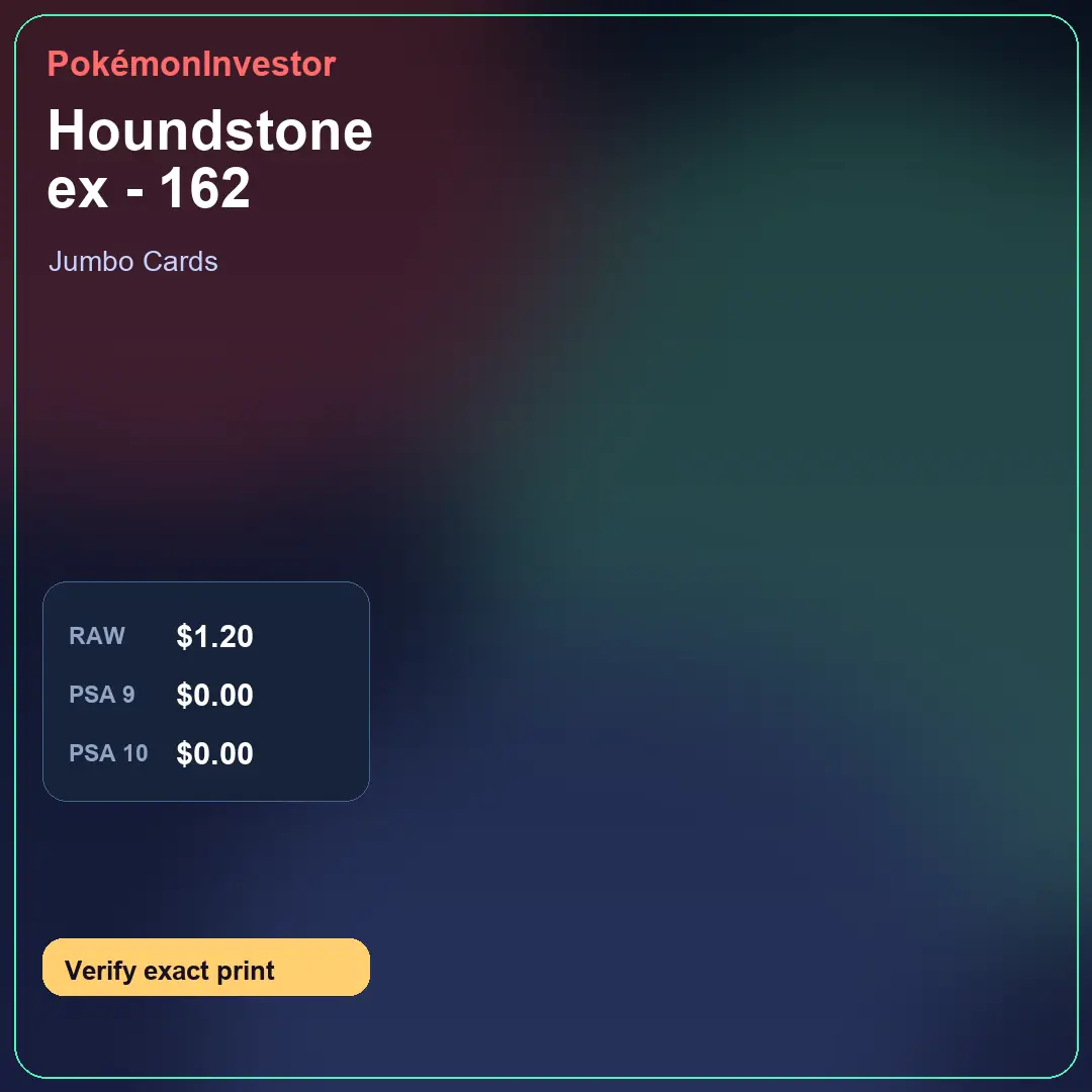 Card research image for Houndstone ex - 162