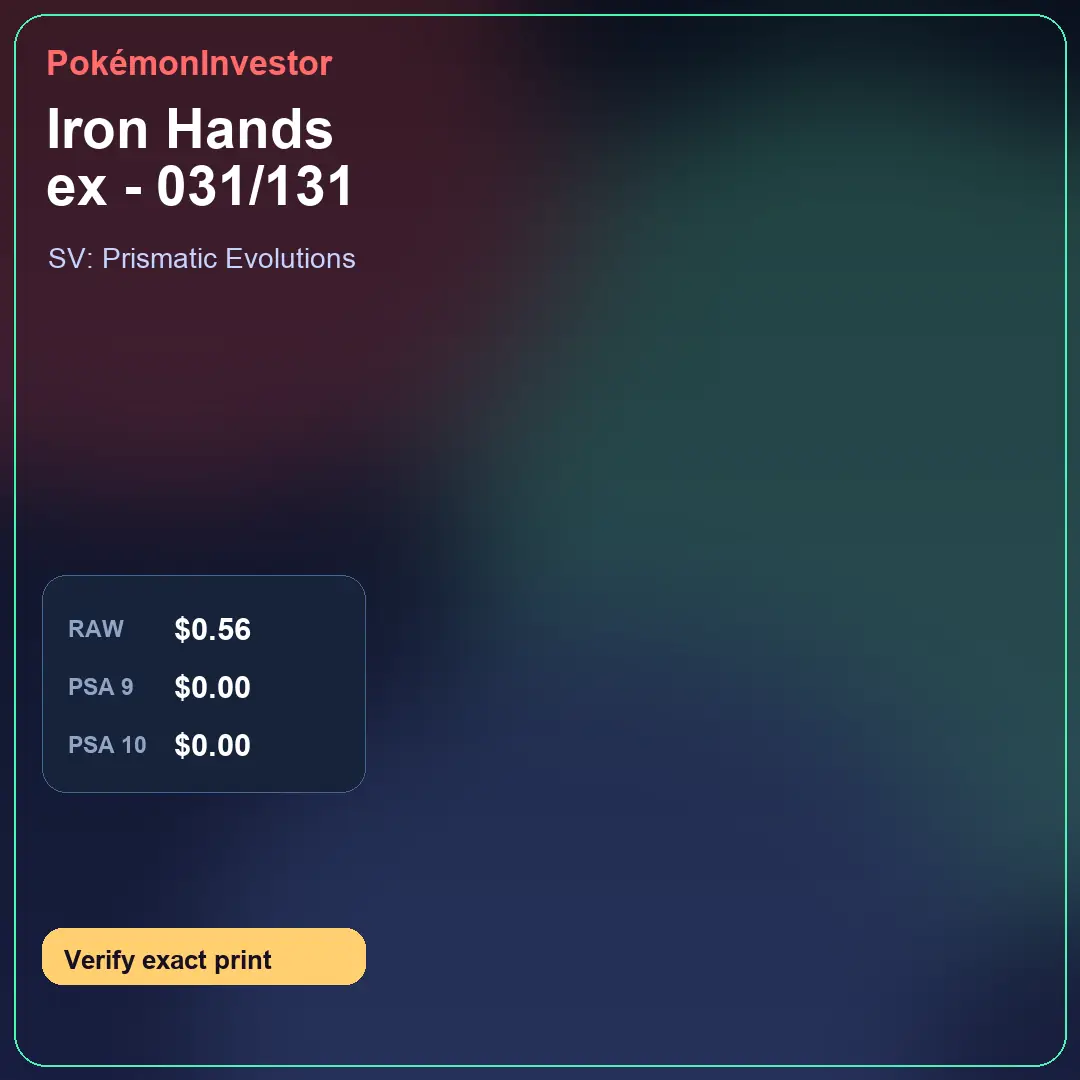 Card research image for Iron Hands ex - 031/131