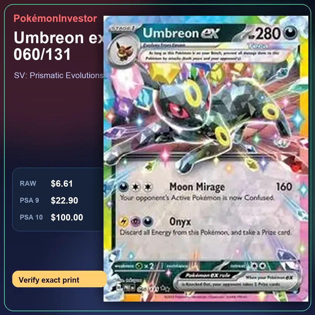 Card research image for Umbreon ex - 060/131