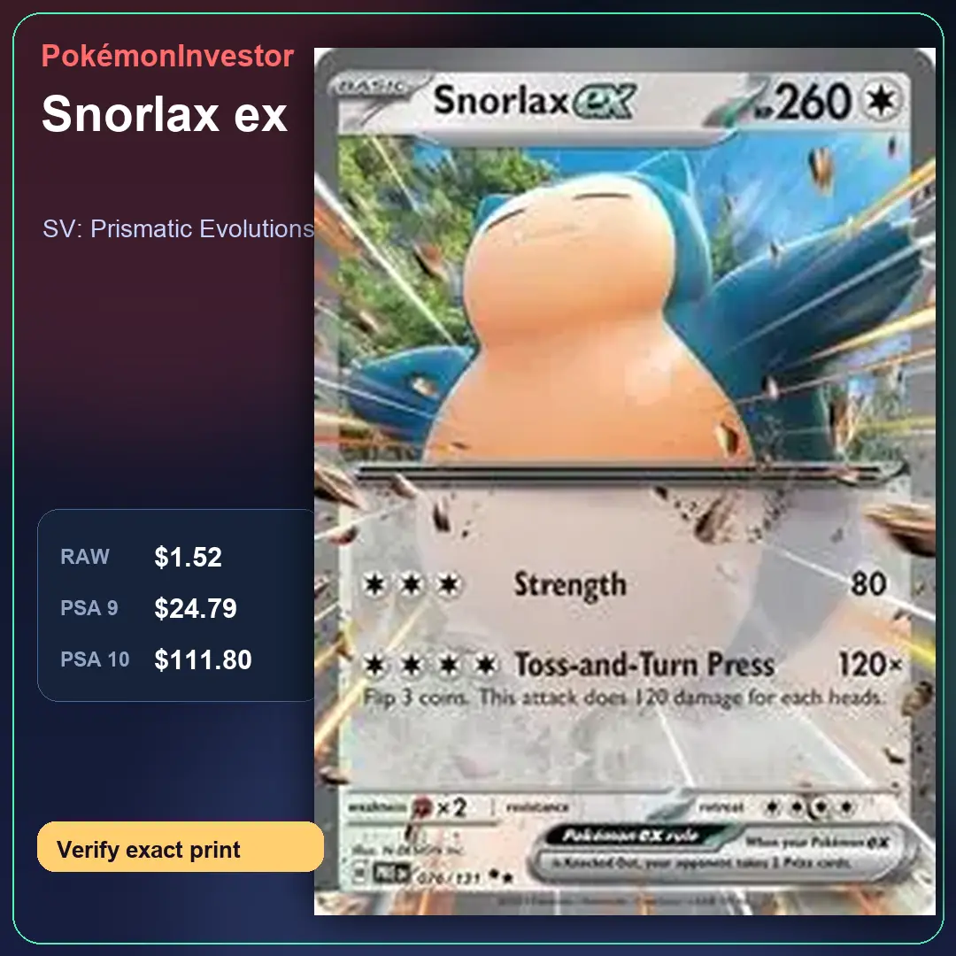 Card research image for Snorlax ex