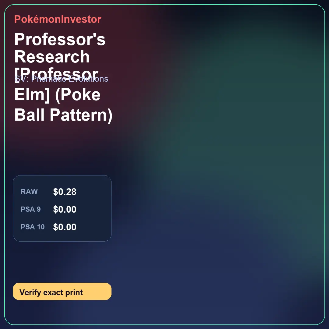 Card research image for Professor's Research [Professor Elm] (Poke Ball Pattern)